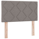 Ottoman seng med madras Gråbrun 120 x 190 cm Stof