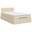Ottoman seng med madras Cremefarvet 120 x 200 cm Stof