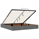 Ottoman seng med madras Mørkegrå 200 x 200 cm Stof