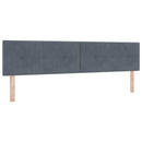 Ottoman seng med madras Mørkegrå 200 x 200 cm Fløjl