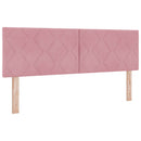 Ottoman seng med madras Lyserød 140 x 190 cm Fløjl