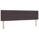 Ottoman seng med madras med hovedgærde 2 pcs Mørk Brun Stof