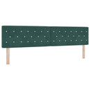 Ottoman seng med madras med hovedgærde 2 pcs Mørkegrøn Fløjl