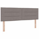 Ottoman seng med madras og LED Gråbrun 140 x 190 cm Stof