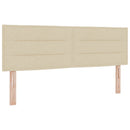 Ottoman seng med madras og LED Cremefarvet 140 x 190 cm Stof