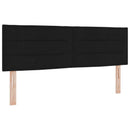 Ottoman seng med madras og LED Sort 140 x 200 cm Stof