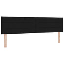 Ottoman seng med madras og LED Sort 180 x 200 cm Stof