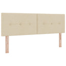 Ottoman seng med madras og LED Cremefarvet 140 x 190 cm Stof
