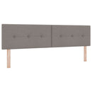 Ottoman seng med madras og LED Gråbrun 180 x 200 cm Stof