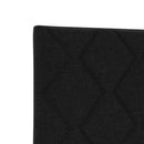 Ottoman seng med madras og LED Sort 100 x 200 cm Stof