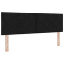 Ottoman seng med madras og LED Sort 140 x 190 cm Stof