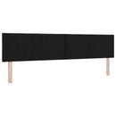 Ottoman seng med madras og LED Sort 200 x 200 cm Stof