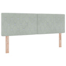 Ottoman seng med madras og LED Lysegrå 140 x 190 cm Velour