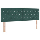 Ottoman seng med madras og LED Mørkegrøn 140 x 190 cm Velour