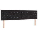 Ottoman seng med madras og LED Sort 180 x 200 cm Velour
