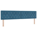 Ottoman seng med madras og LED Mørkeblå 200 x 200 cm Velour