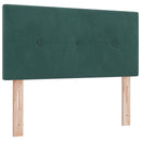 Ottoman seng med madras og LED Mørkegrøn 90 x 200 cm Velour