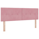 Ottoman seng med madras og LED Lyserød 140 x 190 cm Velour