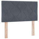 Ottoman seng med madras og LED Mørkegrå 80 x 200 cm Velour