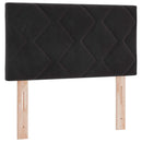 Ottoman seng med madras og LED Sort 80 x 200 cm Velour