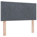 Ottoman seng med madras og LED Mørkegrå 90 x 190 cm Velour