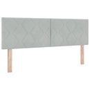 Ottoman seng med madras og LED Lysegrå 140 x 190 cm Velour