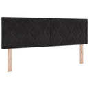 Ottoman seng med madras og LED Sort 140 x 200 cm Velour