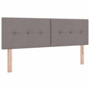 Ottoman seng med madras og LED Gråbrun 160 x 200 cm Stof