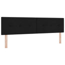 Ottoman seng med madras og LED Sort 180 x 200 cm Stof