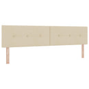 Ottoman seng med madras og LED Cremefarvet 200 x 200 cm Stof