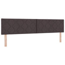 Ottoman seng med madras og LED Mørk Brun 200 x 200 cm Stof