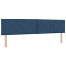 Ottoman seng med madras og LED Blå 200 x 200 cm Stof