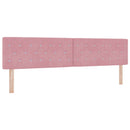 Ottoman seng med madras og LED Lyserød 200 x 200 cm Velour