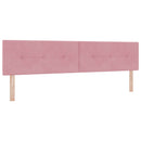 Ottoman seng med madras og LED Lyserød 200 x 200 cm Velour