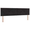 Ottoman seng med madras og LED Sort 180 x 200 cm Velour