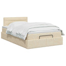 Ottoman seng med madras Cremefarvet 120 x 200 cm Stof