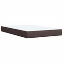 Ottoman seng med madras Mørk Brun 120 x 190 cm Stof