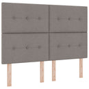 Ottoman seng med madras Gråbrun 140 x 200 cm Stof