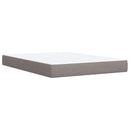 Ottoman seng med madras Gråbrun 140 x 200 cm Stof