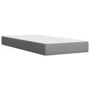 Ottoman seng med madras med hovedgærde Lysegrå 90 x 200 cm Stof