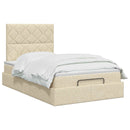 Ottoman seng med madras Cremefarvet 120 x 190 cm Stof