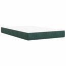 Ottoman seng med madras Mørkegrøn 120 x 200 cm Fløjl
