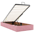 Ottoman seng med madras med hovedgærde 2 stk. Lyserød Fløjl