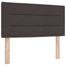 Ottoman seng med madras og LED Mørk Brun 120 x 190 cm Stof
