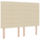 Ottoman seng med madras og LED Cremefarvet 140 x 190 cm Stof