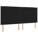 Ottoman seng med madras og LED Sort 200 x 200 cm Stof