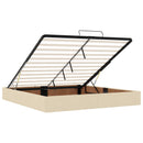 Ottoman seng med madras og LED Cremefarvet 180 x 200 cm Stof