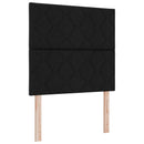 Ottoman seng med madras og LED Sort 120 x 200 cm Stof