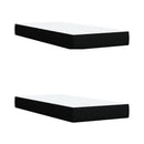 Ottoman seng med madras og LED Sort 200 x 200 cm Stof