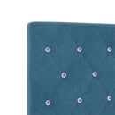 Ottoman seng med madras og LED Mørkeblå 200 x 200 cm Fløjl